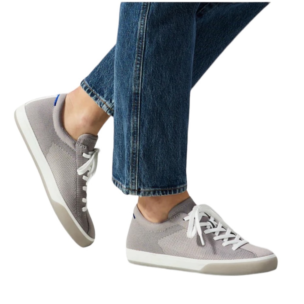 Rothy’s the lace up sneaker storm gray women’s size 10.5
